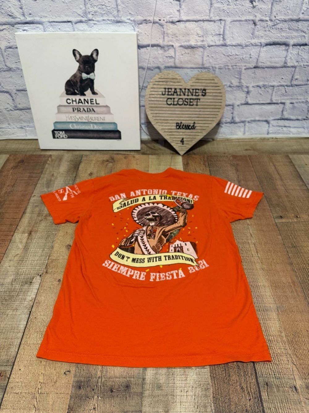 Grunt Style Shirt Orange San Antonio Siempre Fiesta Skeleton Military
